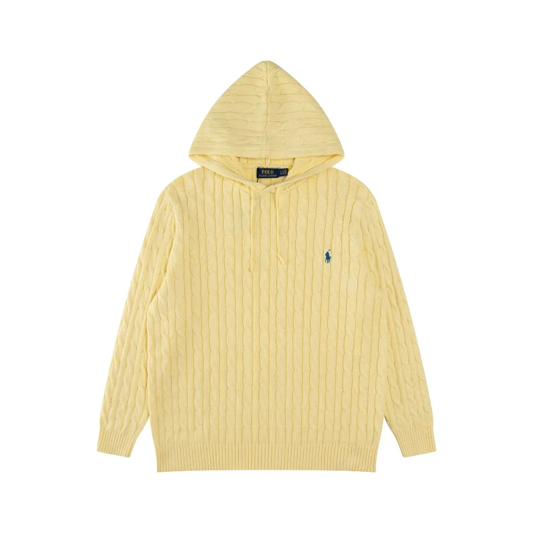 P236 #R84 RALPH LAUREN Six-color classic hooded twist pullover sweater with high-density LOGO embroidery on the chest and original custom-made tag accessories. Made of pure cotton yarn, pure cotton is skin-friendly and comfortable, small label war horse embroidered twist hooded sweater 🐎 high quality, follow the blogger to learn how to wear it! Let’s buy a Ralph Lauren cable sweater. It’s a super hard-to-find series after it became popular. It’s hard to find one on the official website. It’s simple and practical to wear, with a lazy and loose feel. The thickened fabric has more texture, feels soft and delicate, and has a loose fit. Whether worn alone or layered, you can wear different styles of fashion with just one piece!   Size: S M L